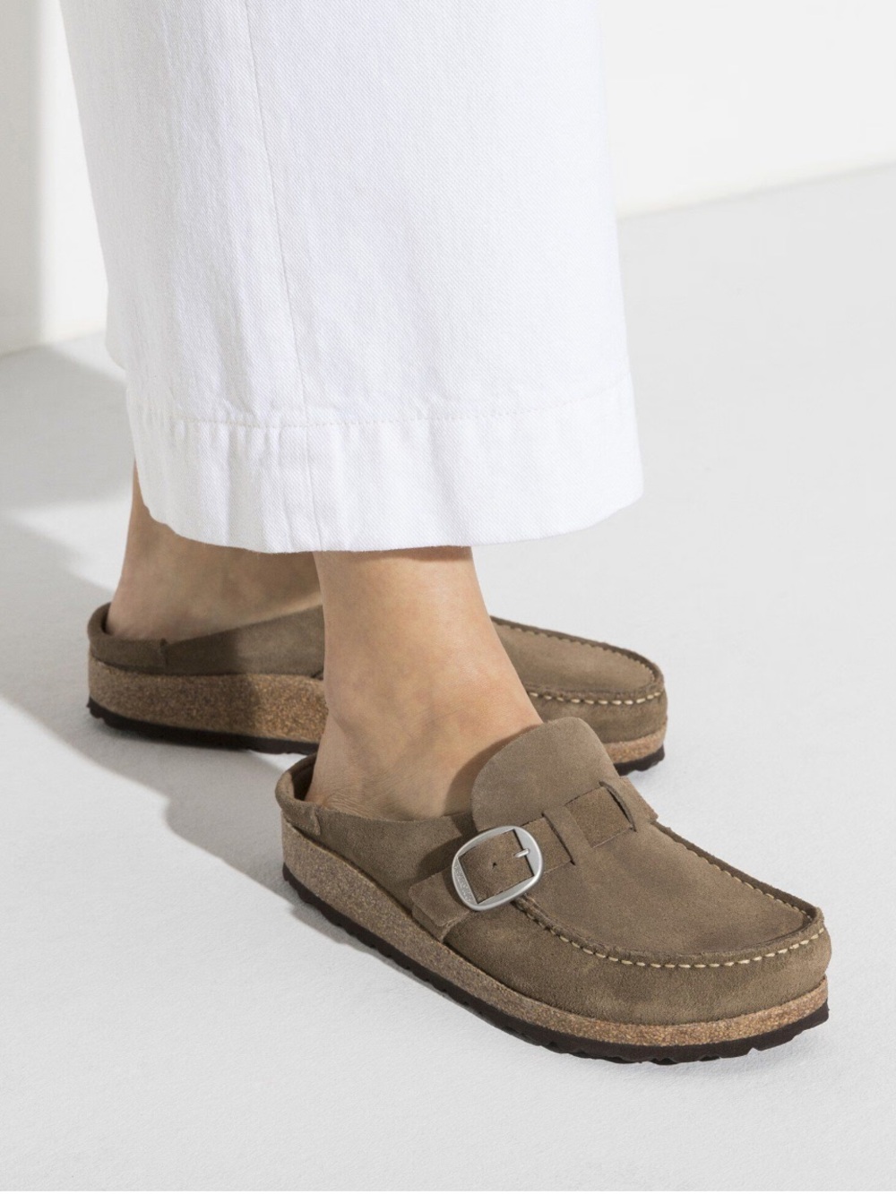 Birkenstock Suede Leather “Buckley” Slip-On Buckle Mules Women’s 10